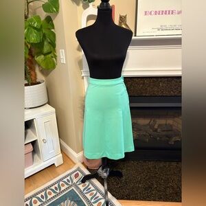 Vintage Green Women's Polyester Skirt